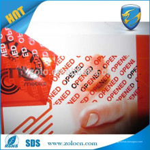 Tamper Evident Void Tape / Carton Sealing PET Adhesive Tape